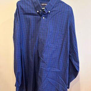 Kirkland Signature Men's Navy Plaid Shirt